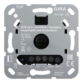 Gira Régulateur de température ambiante 24V Ouvreur Fermeur 247300
