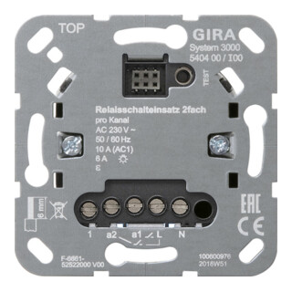 Gira Relaisschalteinsatz 2fach S3000 540400