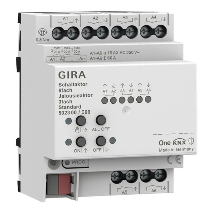 Gira Schalt-, Jalousieaktor 6f/3f 16 A 502300
