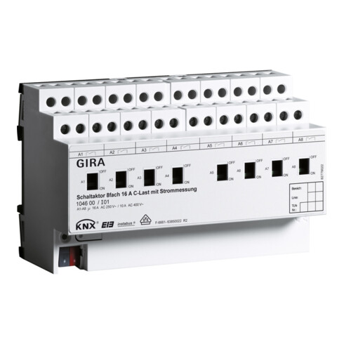 Gira Schaltaktor 8fach REG KNX/EIB 16A C-Last 104600