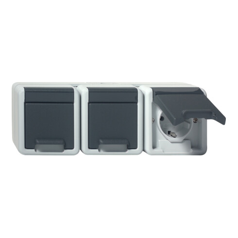 Gira Schuko 3f.-Steckdose gr AP-WG 078930