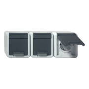 Gira Schuko 3f.-Steckdose gr AP-WG 078930
