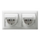 Gira Schuko-Steckdose 2f.rws-gl komplett 115803-1