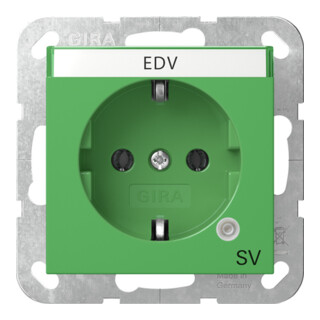 Gira SCHUKO-Steckdose 4452107 grün Kontrolllicht SV