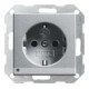 Gira Schuko-Steckdose alu mit LED-Beleuchtung 117026-1