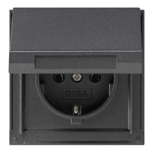 Gira Schuko-Steckdose anth m.Klappd., TX44 045467