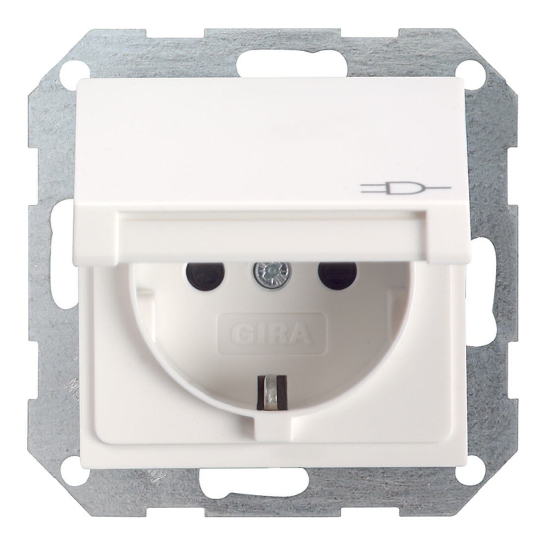 Gira Schuko-Steckdose rws-gl m.Klappdeckel 045403