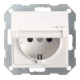 Gira Schuko-Steckdose rws m.Klappd., System55 045427-1