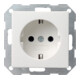 Gira Schuko-Steckdose rws o.B.krallen,System55 046627-1