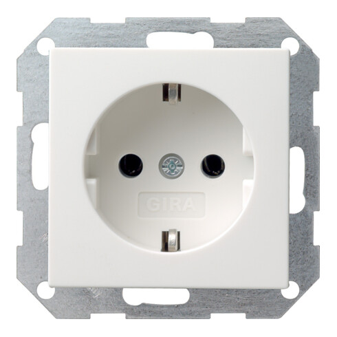 Gira Schuko-Steckdose rws o.B.krallen,System55 046627