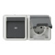 Gira Schuko-We.schalter-Kombi gr, waager., AP-WG 017730-1