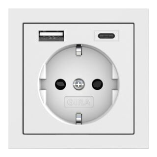 Gira Schutzkontaktsteckdose Typ F 16A 250V USB-Spannungsversorgung 2fach