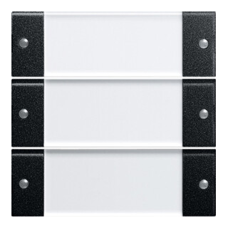 Gira Set d'interrupteurs à bascule 3 pièces BSF noir mat/transparent 2133005