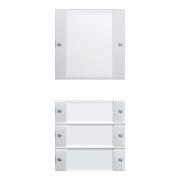 Gira Set d’interrupteurs à bascule 4 fois rws/gl 213403-1