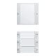 Gira Set d’interrupteurs à bascule 4 fois rws/gl 213403