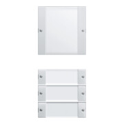 Gira Set d’interrupteurs à bascule 4 fois rws/gl 213403-3