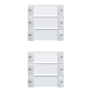 Gira Set d'interrupteurs à bascule 6 fois rws/gl 213603
