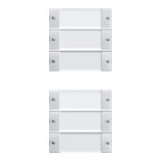Gira Set d'interrupteurs à bascule 6 fois rws/gl 213603-3