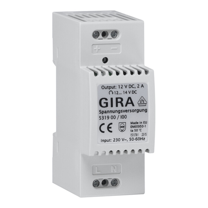 Gira Spannungsversorgung 12V DC 2A REG 531900