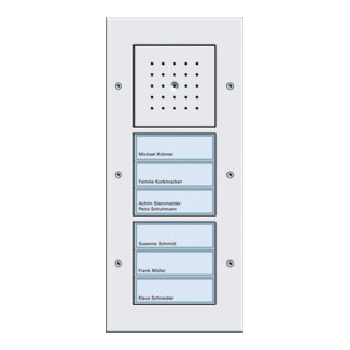 Gira Station de porte AP 6 fois blanc pur 126866