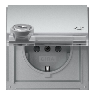 Gira Steckdose KD TX-44 Alu Schloss sortiert