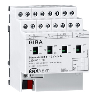 Gira Steuereinheit 1-10V 4fach Hand KNX 222400