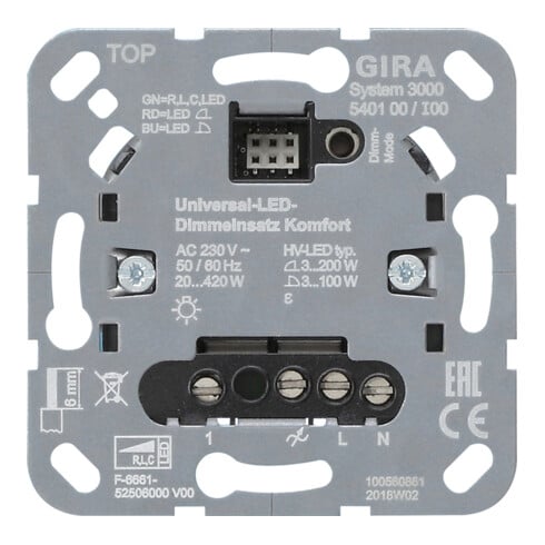 Gira Uni-LED-Dimmeinsatz komfort 540100