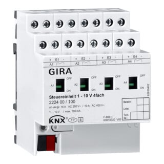 Gira Unité de commande 1-10V 4 canaux à main KNX 222400