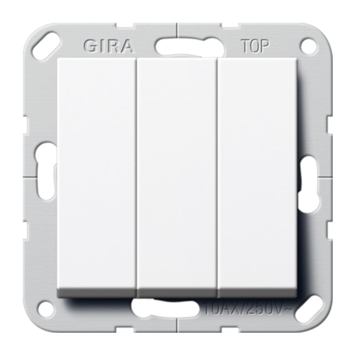 Gira Wippschalter Wechsel 3fach System 55 Reinweiß 283203