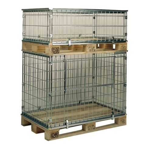 Gitter-Aufsatzrahmen f.Pal. L1200xB800mm ½Klappe Nutz-H.850mm Stahldraht