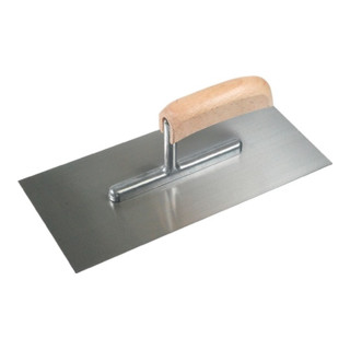 Glättekelle L.280mm B.130mm Buchenholzheft Stahl,geh. S.0,7mm