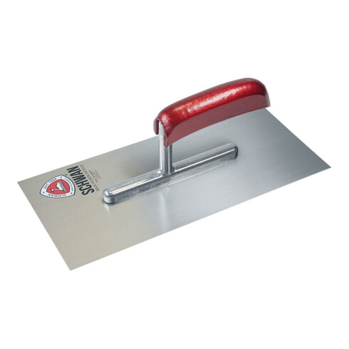 Glättekelle L.280mm B.130mm H-Heft Stahl,geh.S.0,7mm SCHWAN