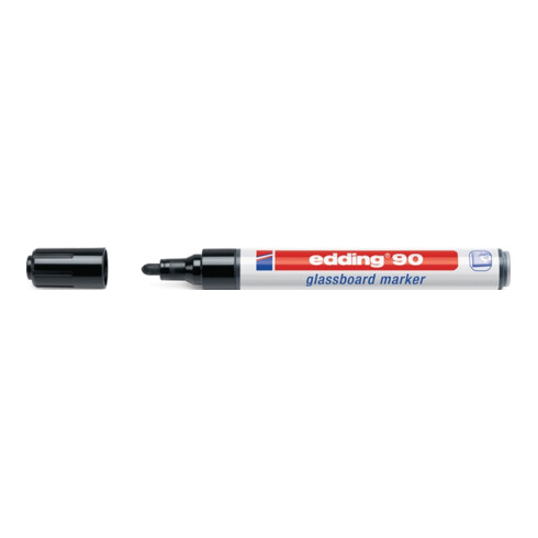 Glasboardmarker 90 schwarz Strich-B.2-3mm Rundspitze EDDING