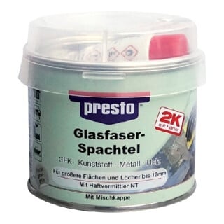 Glasfaserspachtel 250g Dose Spachtelmasse hellgrau