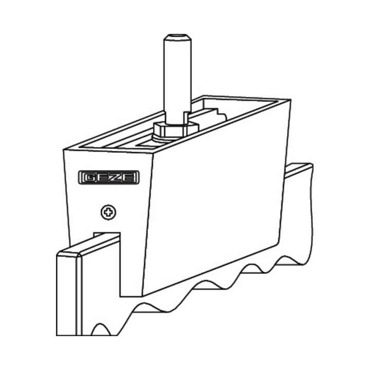 Glasklemmplatte EV1 b.140kg GEZE