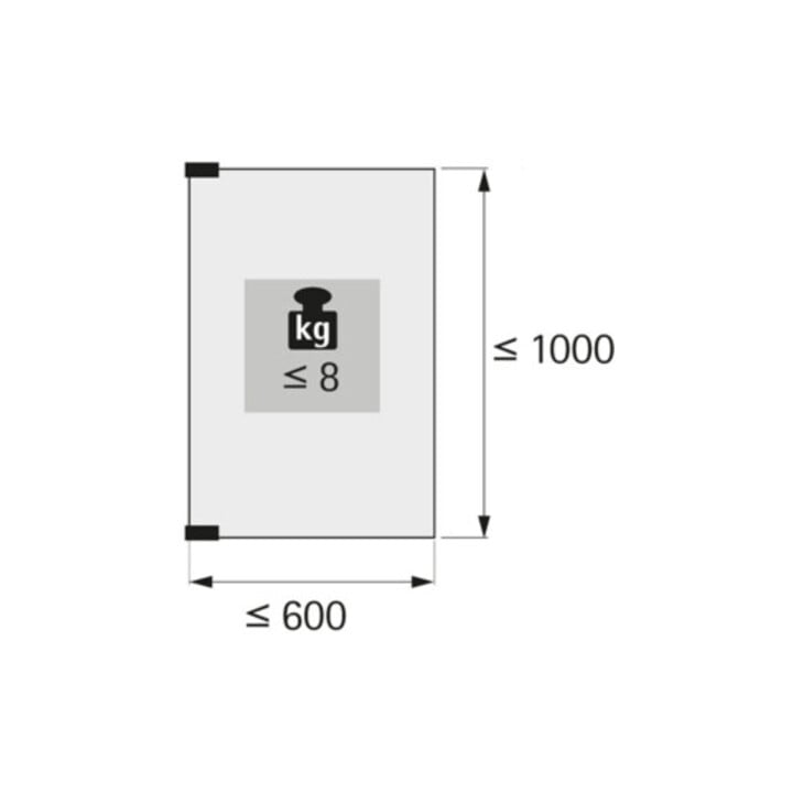 Glastürscharnier ET 5160 vernickelt,ma Anschlagart vorliegend HETTICH