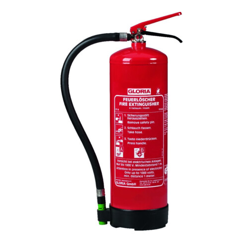 GLORIA Dauerdruckschaumlöscher 6 Liter SDE 6 flourfrei Brandklasse A& B
