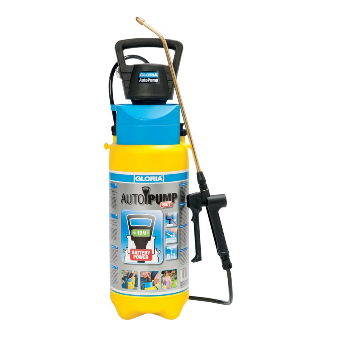 GLORIA easy Spray set 5l appareil avec compresseur à batterie