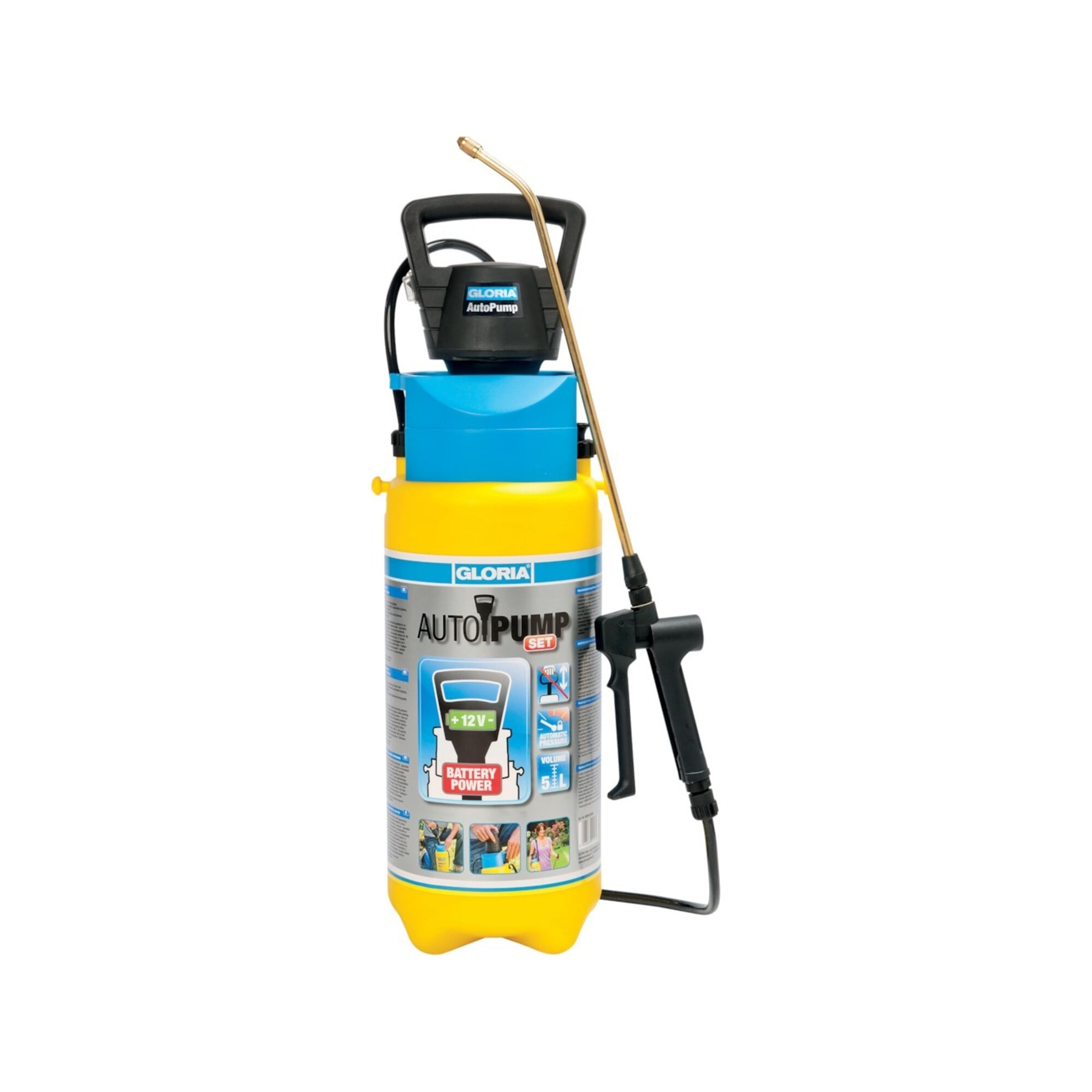 GLORIA easy Spray set 5l Gerät mit Akku Kompressor