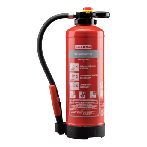 GLORIA Extincteur à poudre rechargeable 6 kg P 6 PRO