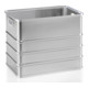 Gmöhling Bac de rangement empilable A 152 non perforé 120 l aluminium