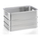Gmöhling Bac de rangement empilable A 152 non perforé 55 l Aluminium