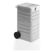 Gmöhling Conteneur de déchets D 1009 S ergonomique Volume 240 l Aluminium