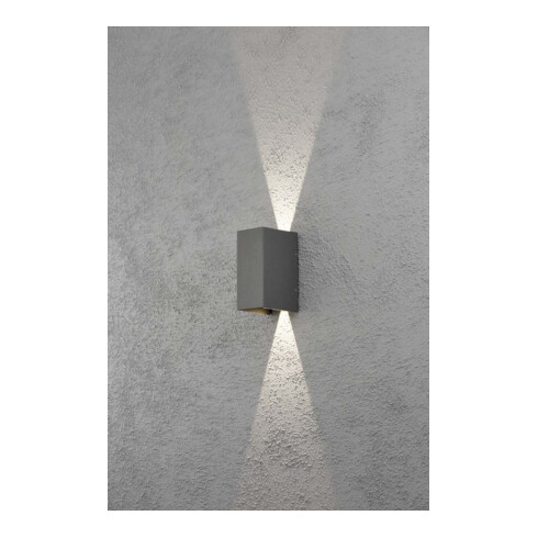 Gnosjö Konstsmide AL LED-Wandleuchte anth/alu Lichtaustr.verstellb 7940-370