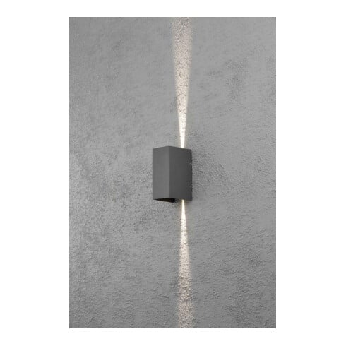 Gnosjö Konstsmide AL LED-Wandleuchte anth/alu Lichtaustr.verstellb 7940-370