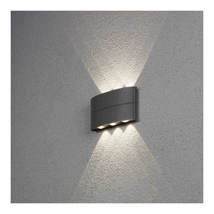 Gnosjö Konstsmide AL LED-Wandleuchte anthrazit, alu 7853-370