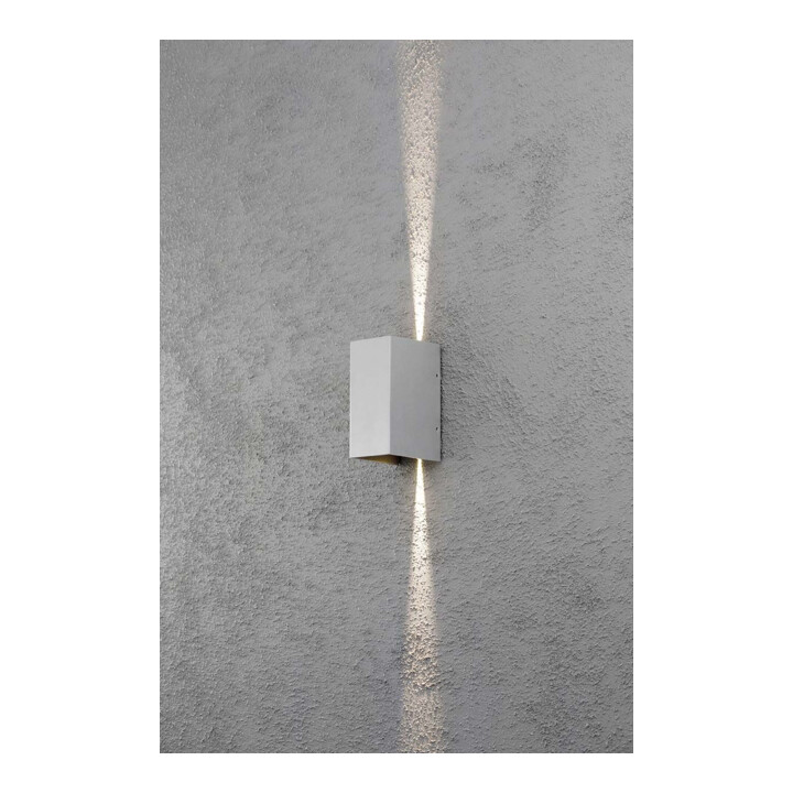 Gnosjö Konstsmide AL LED-Wandleuchte gr/alu Lichtaustr.verstellb 7940-310