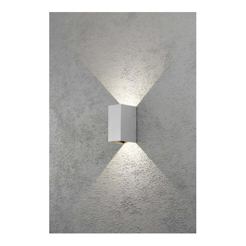 Gnosjö Konstsmide AL LED-Wandleuchte gr/alu Lichtaustr.verstellb 7940-310