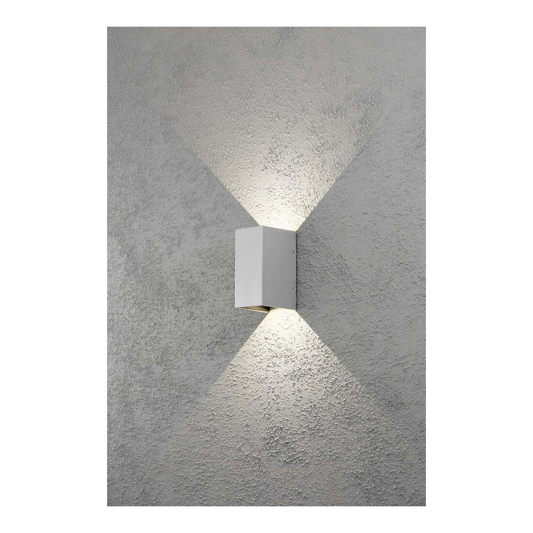 Gnosjö Konstsmide AL LED-Wandleuchte gr/alu Lichtaustr.verstellb 7940-310