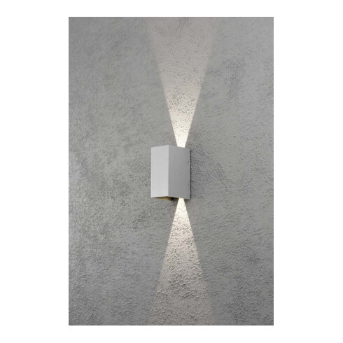 Gnosjö Konstsmide AL LED-Wandleuchte gr/alu Lichtaustr.verstellb 7940-310